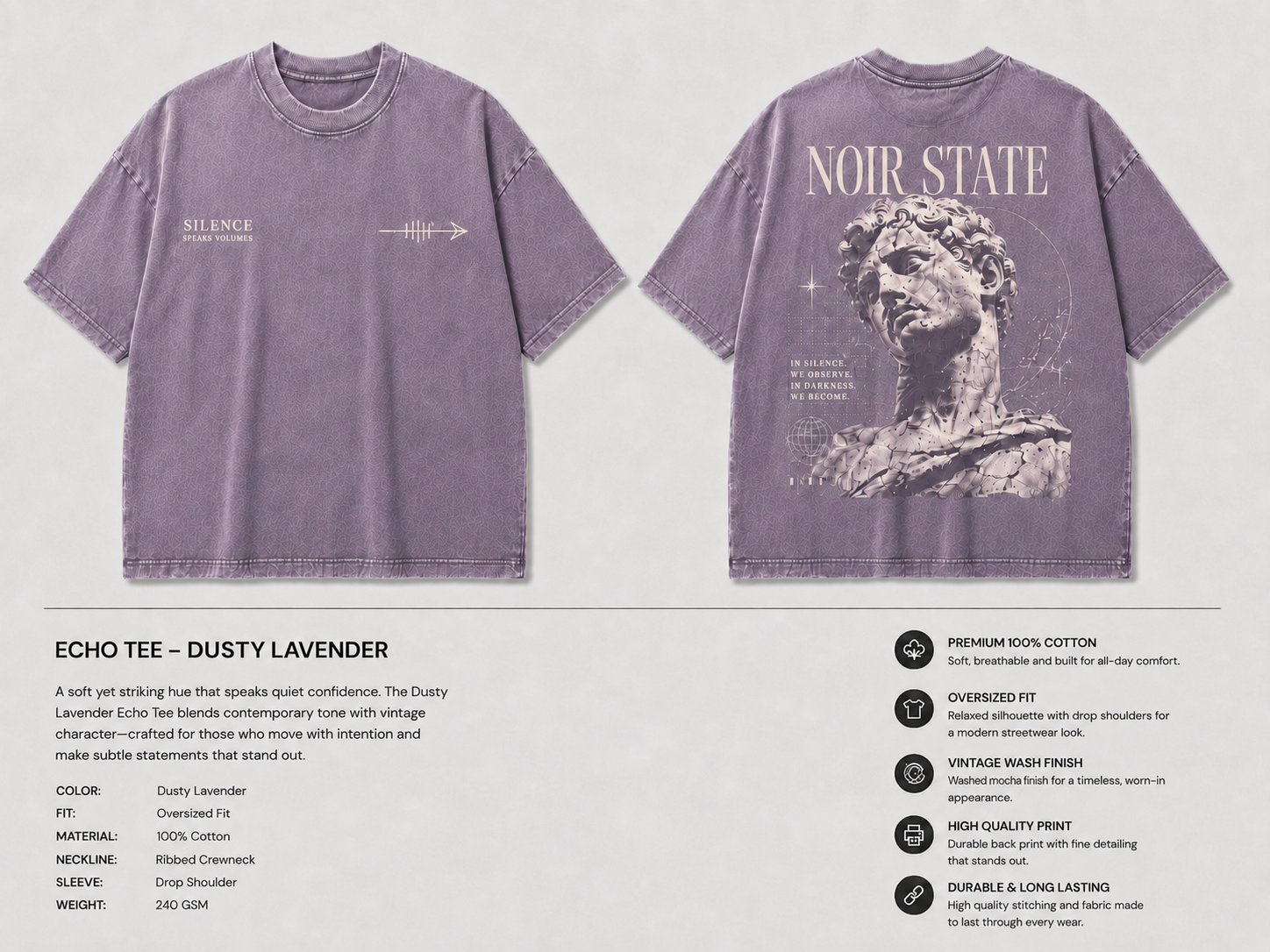 Dusty Lavender Over-Sized Shirt Dusty Lavender Over-Sized Shirt