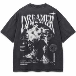 Dreamer Charcoal Over-Sized Shirt