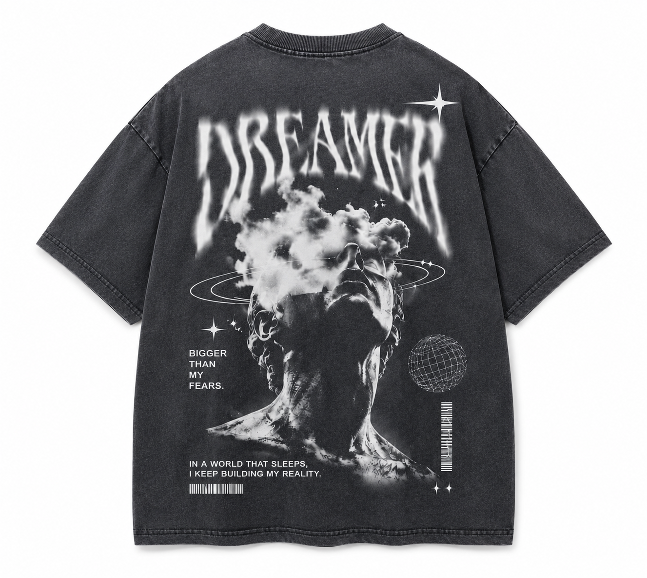 Dreamer Charcoal Over-Sized Shirt Dreamer Charcoal Over-Sized Shirt